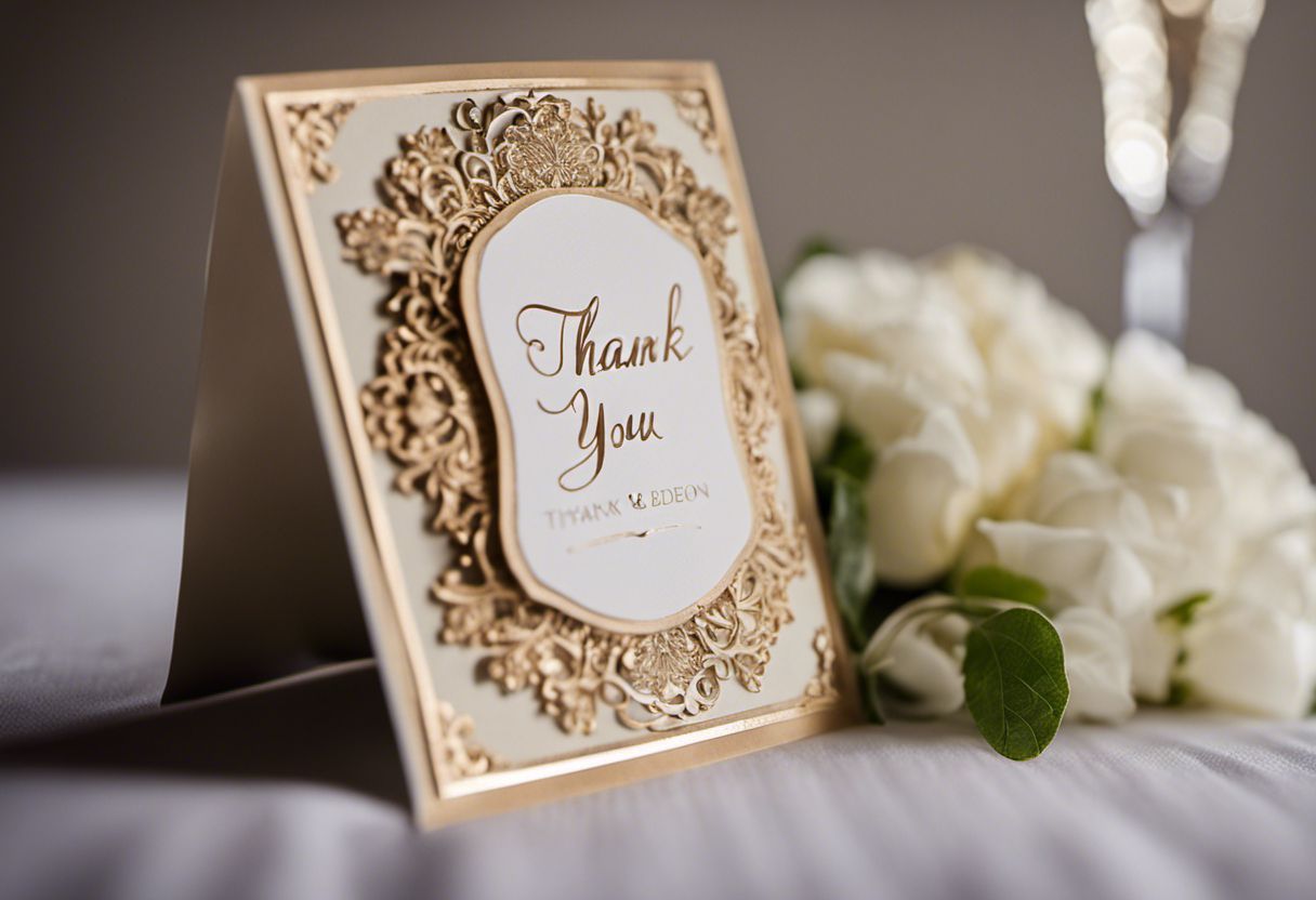 2 Des cartes de remerciement de mariage professionnelles et détaillées